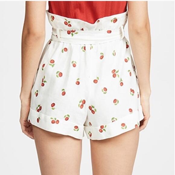 Anthropologie FARM RIO Mini Pitanga Cherry Paperbag Shorts XS NWT - Picture 10 of 11